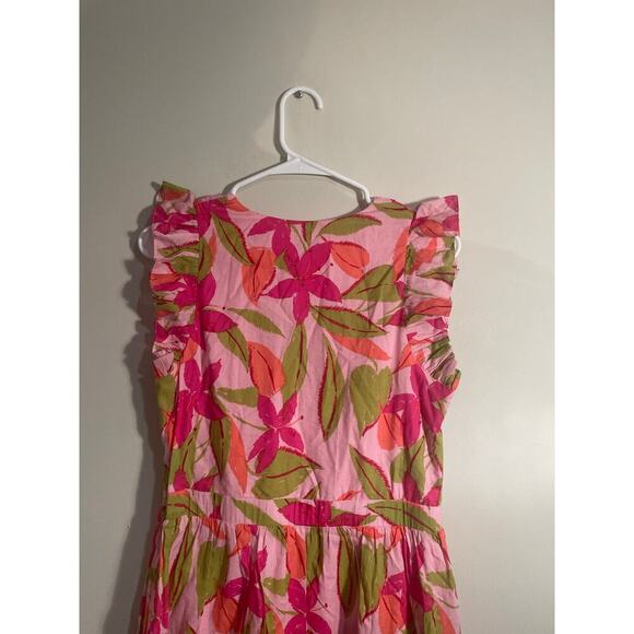Taylor Pink Tropical Floral Print Ruffle Mini Dress - Picture 6 of 12